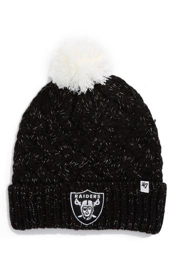 Women's '47 Fiona Oakland Raiders Pom Beanie -