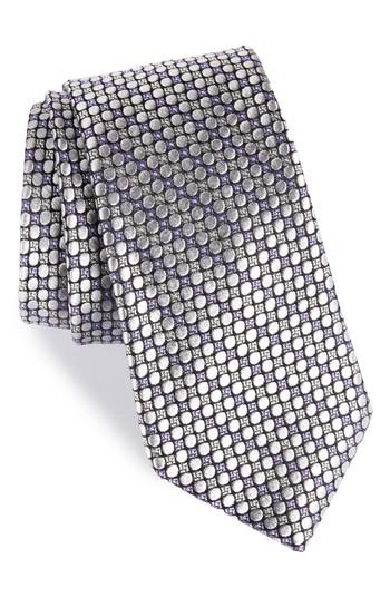 Men's Nordstrom Men's Shop Carter Dot Silk Tie, Size - Metallic