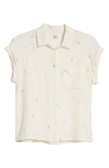 Women's Rails Chase Seahorse Print Silk Shirt