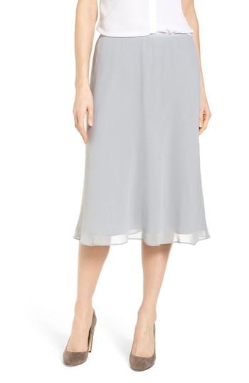 Petite Women's Nic+zoe Paired Up Skirt, Size P - Grey