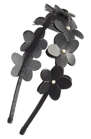 Cara Faux Leather Flower Headband