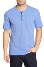 Men's Nordstrom Men's Shop Slub Henley, Size - Blue