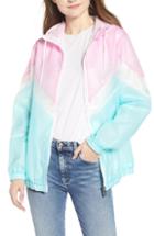 Women's Members Only Translucent Chevron Front Zip Jacket - Pink