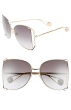 Women's Gucci 63mm Gradient Oversize Butterfly Sunglasses -