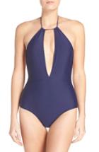 Women's Ted Baker London Halter One-piece Swimsuit - Blue