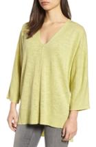 Women's Eileen Fisher Organic Linen & Cotton Sweater - Green