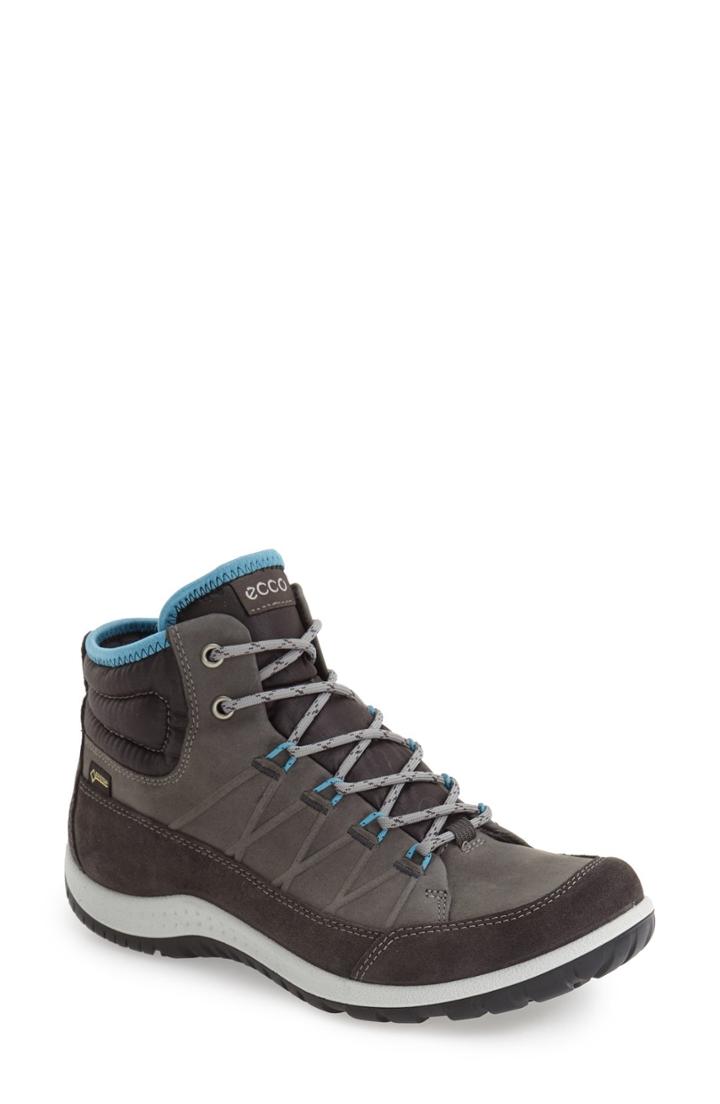 Women's Ecco 'aspina Gtx' Waterproof High Top Shoe -4.5us / 35eu - Grey