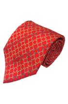 Men's Lazyjack Ball & Chain Silk Tie, Size - Red