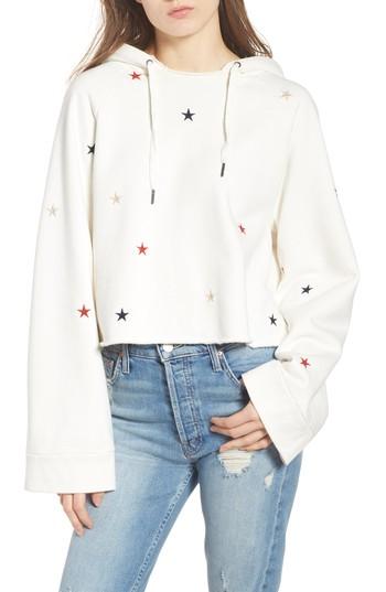 Women's Pam & Gela Crop Hooded Sweatshirt, Size - Ivory