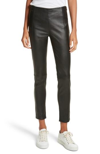 Women's Joseph Stretch Leather Leggings Us / 34 Fr - Black