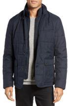 Men's Ted Baker London Jasper Trim Fit Quilted Jacket With Removable Bib (3xl) - Blue