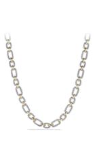 Women's David Yurman 'chain' Cushion Link Necklace With Sapphires & 18k Gold