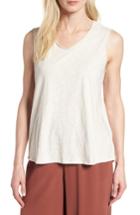 Women's Eileen Fisher Organic Cotton Knit Tank, Size - Beige