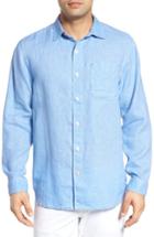 Men's Tommy Bahama 'sea Glass Breezer' Original Fit Linen Shirt, Size - White