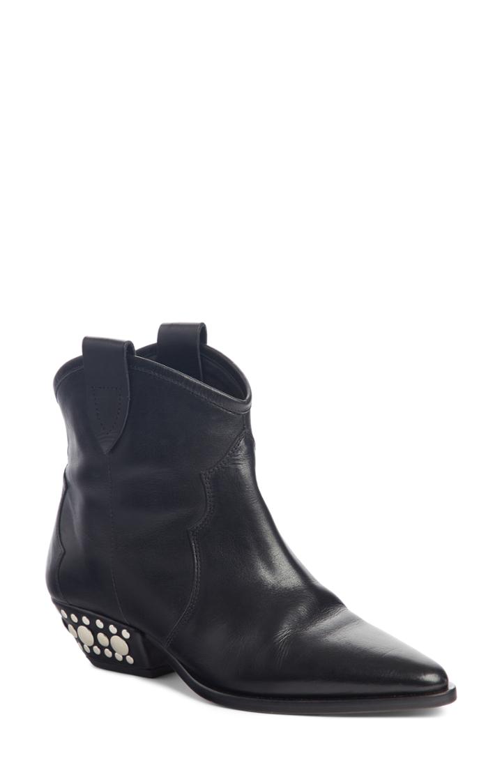Women's Isabel Marant Dawyna Studded Western Bootie Us / 38eu - Black