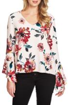 Women's 1.state Print Cascade Sleeve Blouse - Pink