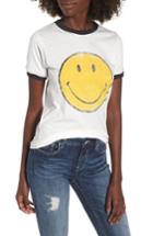 Women's Day By Daydreamer Smiley Ringer Tee - Ivory