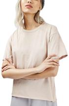 Women's Topshop Distressed Edge Tee Us (fits Like 0) - Ivory