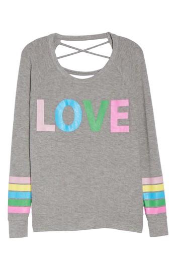 Women's Chaser Love Strappy Back Sweatshirt - Grey