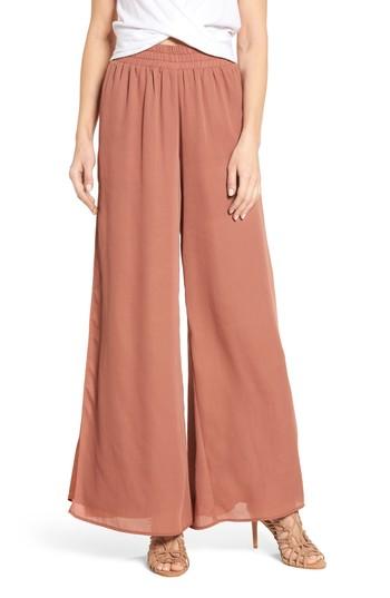 Women's 4si3nna Side Slit Wide Leg Pants - Brown