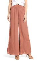 Women's 4si3nna Side Slit Wide Leg Pants - Brown