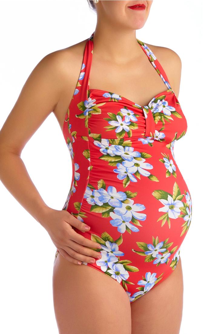Women's Pez D'or Maui Hibiscus One-piece Maternity Swimsuit