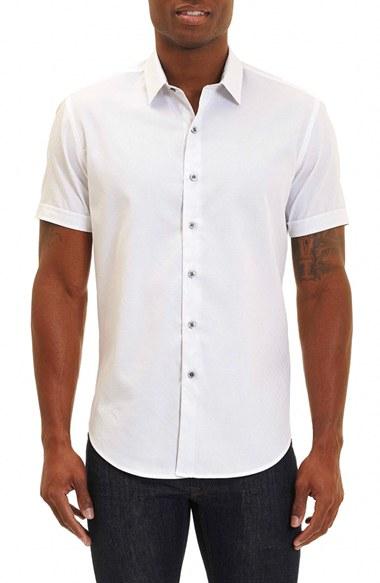 Men's Robert Graham Vertigo Classic Fit Sport Shirt - White