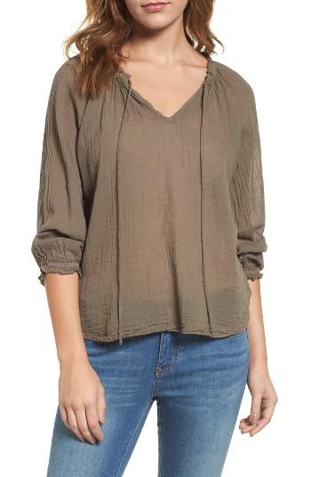 Women's Velvet By Graham & Spencer Kirsty Hume X Velvet Gauze Peasant Blouse