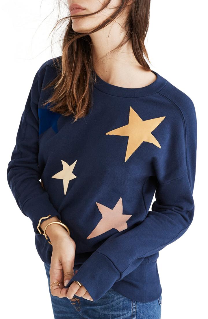Women's Madewell Starry Sweatshirt - Blue