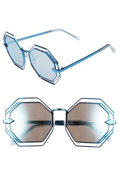 Women's Karen Walker 'emmanuel' Octagonal 55mm Sunglasses - Navy