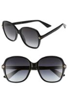 Women's Gucci 55mm Gradient Sunglasses - Black/ Grey