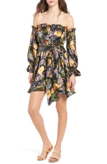 Women's For Love & Lemons Luciana Strapless Fit & Flare Dress