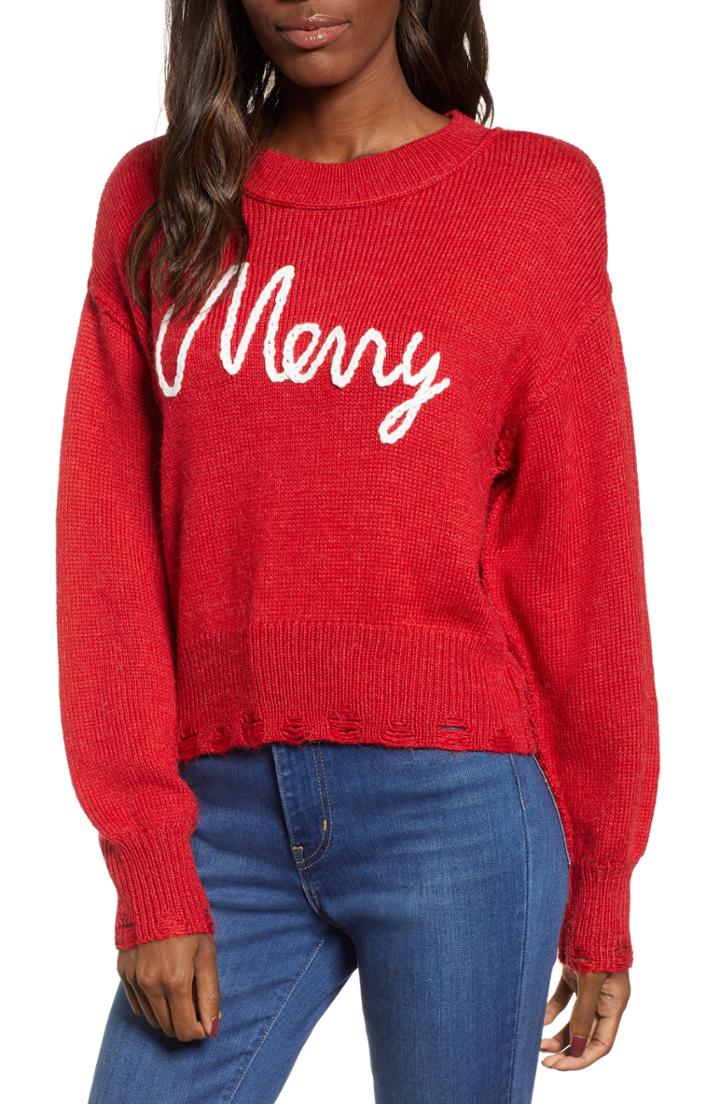 Women's Wildfox Merry Sweater - Red