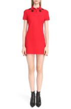 Women's Givenchy Star Embellished Polo Dress Us / 38 Fr - Red