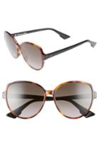 Women's Dior Onde 2 58mm Sunglasses - Dark Havana/ Black