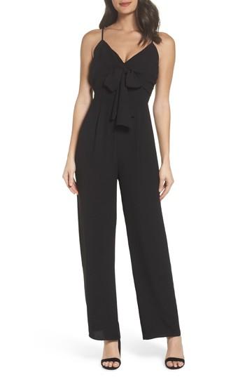 Women's 19 Cooper Tie Front Jumpsuit - Black