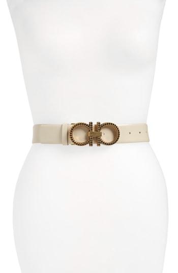 Women's Salvatore Ferragamo New Double Gancio Belt - Peony