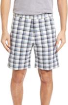 Men's Bobby Jones Plaid Tech Chino Shorts - Grey