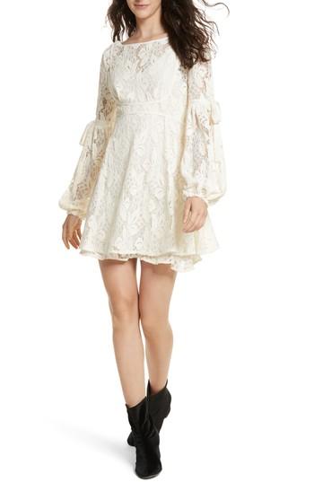 Women's Free People Rubi Lace Mini Dress - Ivory