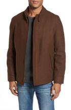 Men's Schott Nyc Liberty Wool Blend Zip Front Jacket - Brown