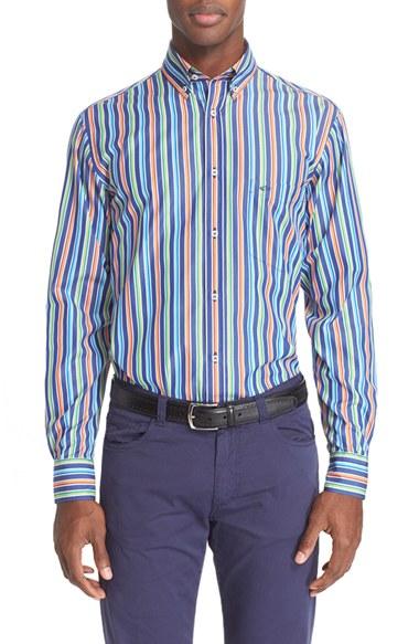 Men's Paul & Shark Fit Stripe Sport Shirt