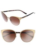 Women's Tory Burch 55mm Cat Eye Sunglasses - Gold/ Brown