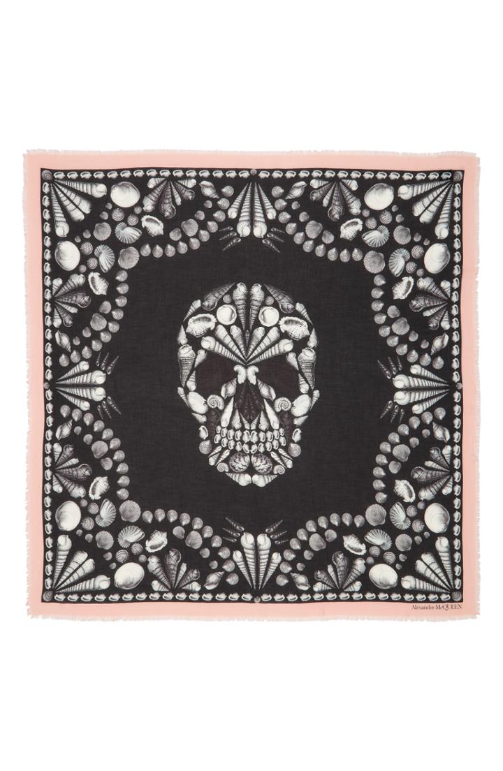 Women's Alexander Mcqueen Deep Sea Scarf, Size - Black