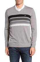 Men's Travis Mathew Lemkey Striped V-neck Sweater