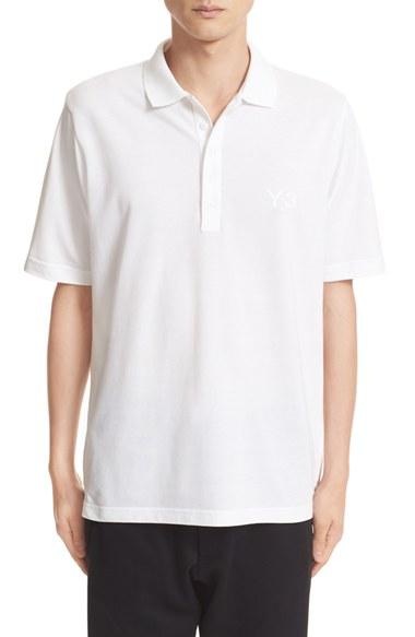 Men's Y-3 Seasonal Pique Polo - White