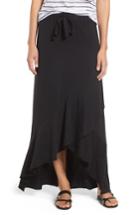 Women's Caslon High/low Cotton Blend Utility Skirt - Black