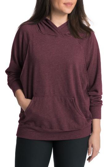Women's Bun Maternity Relaxed Daily Maternity Nursing Hoodie - Red