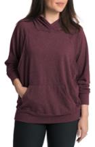 Women's Bun Maternity Relaxed Daily Maternity Nursing Hoodie - Red