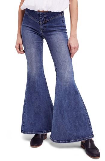 Women's Free People Flare Jeans - Blue