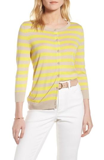 Women's 1901 Cotton Blend Cardigan - Yellow